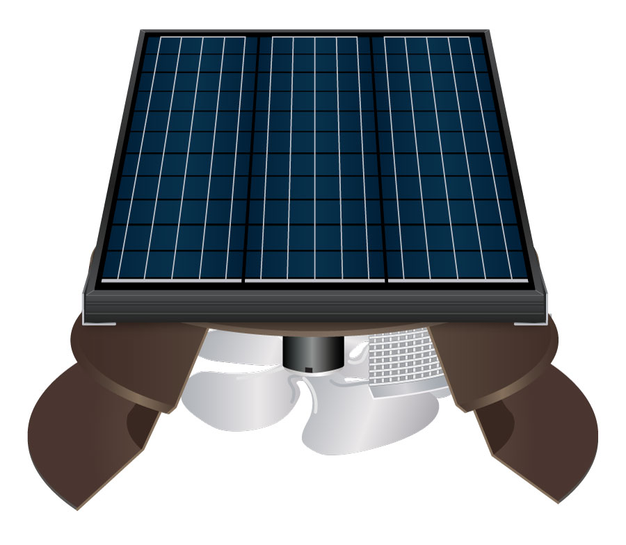 Natural Light solar attic fan quality componants diagram