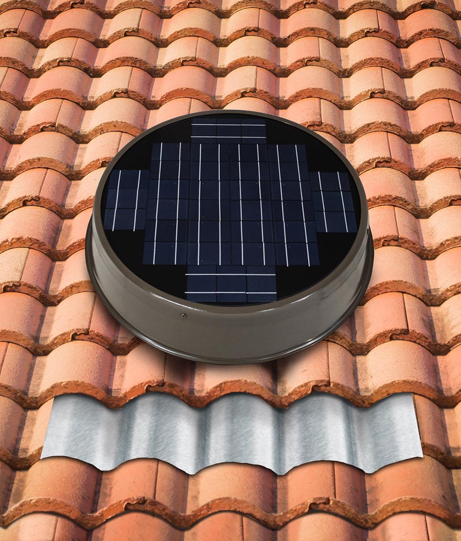NLES Tile Profile Fan installed on tile roof