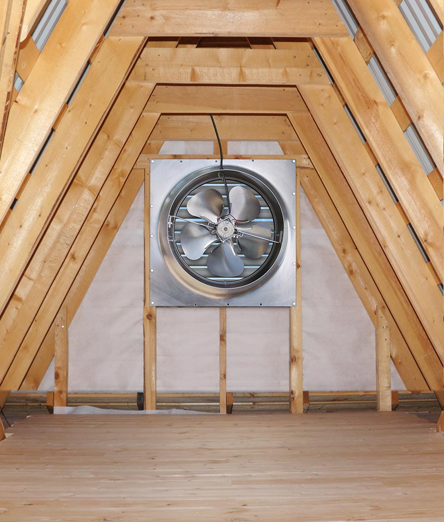 Natural Light gable mount fan attic